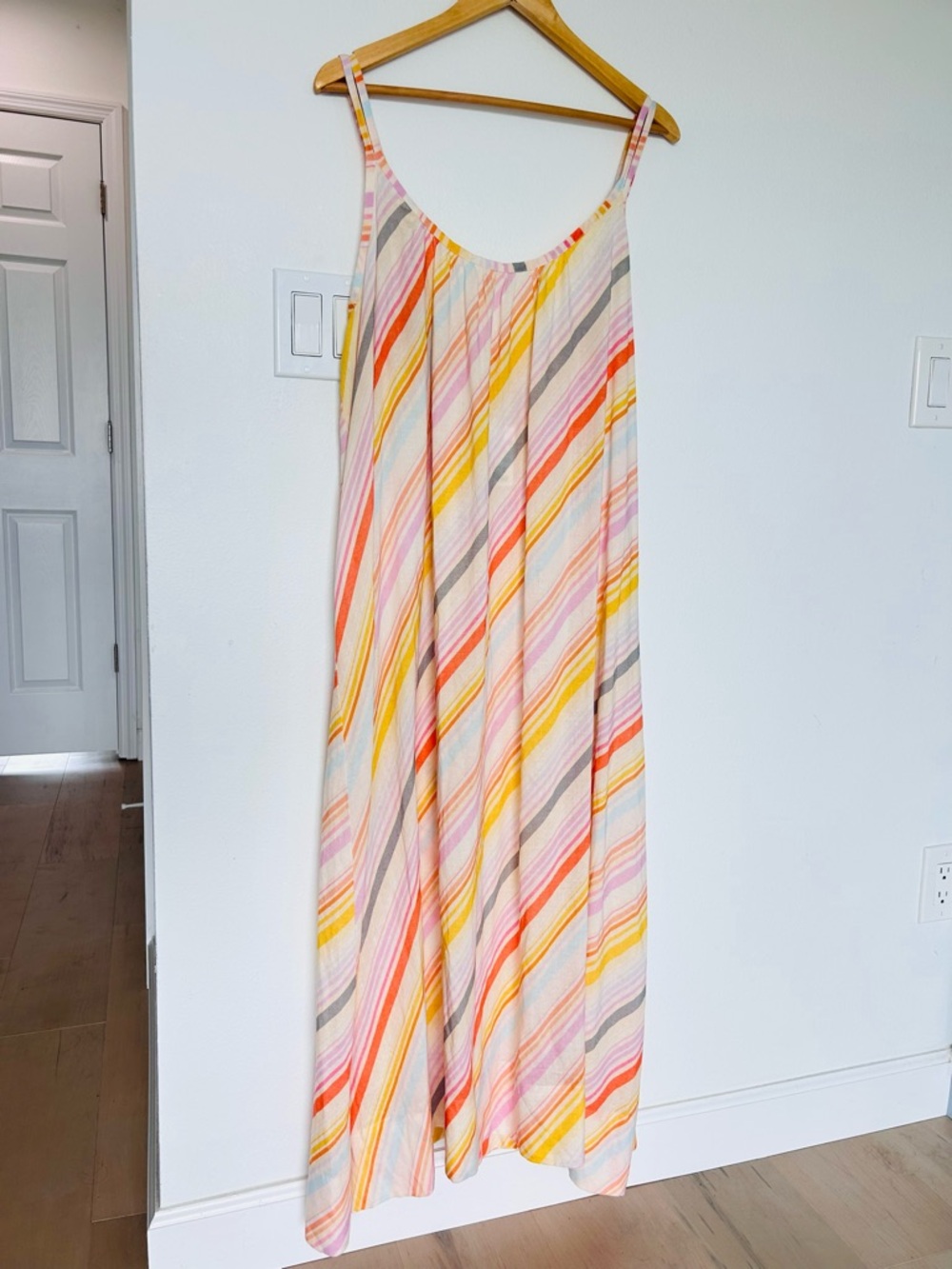 Marine Layer Millie Relaxed Multicolor Striped Maxi Dress NWT size M